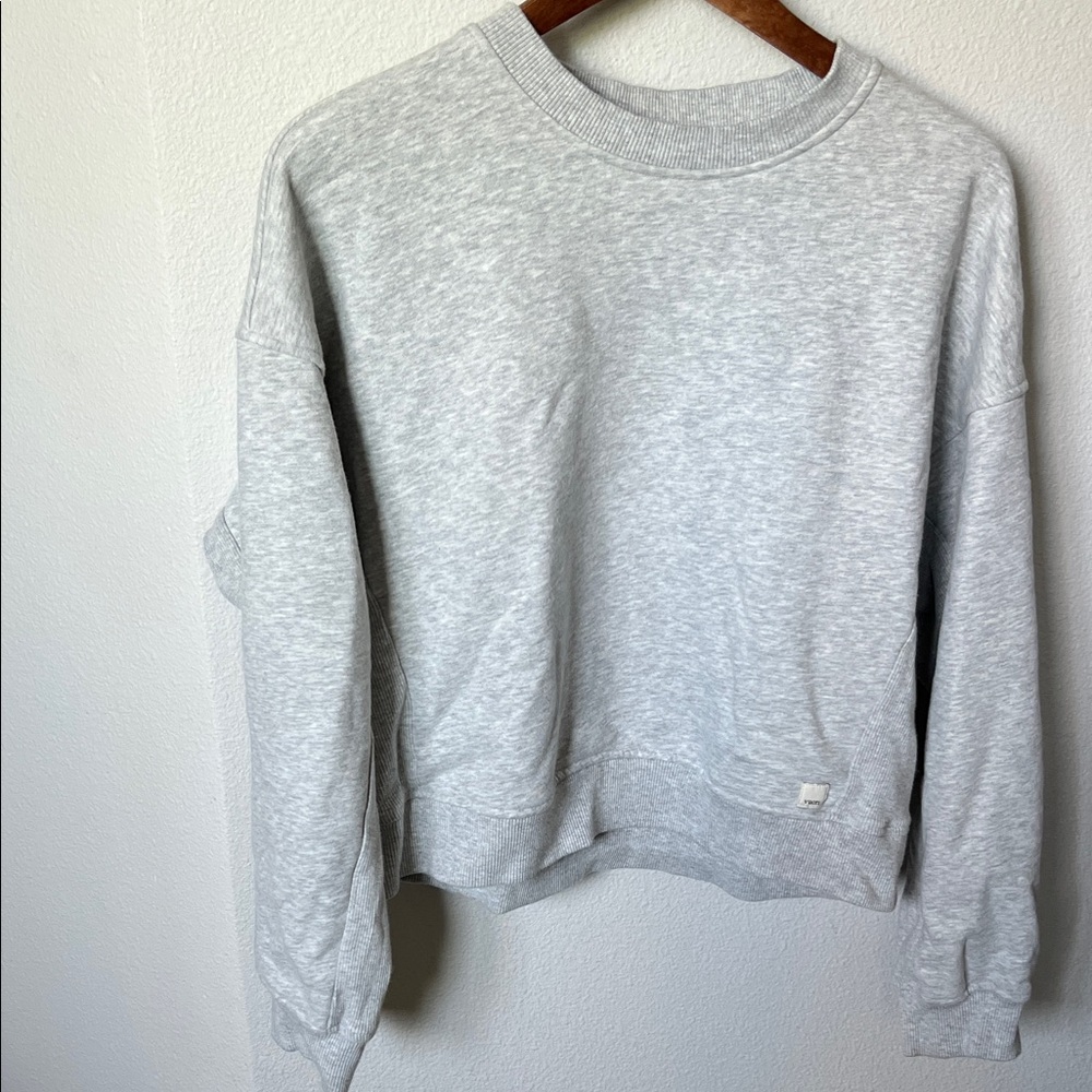 Vuori Restore Rib Crew Sweatshirt Heather Grey sz small